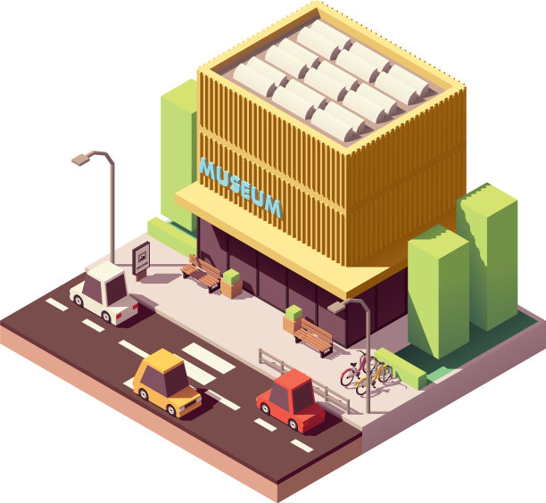 等距博物馆建筑图片下载