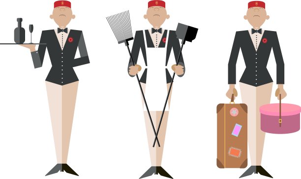 有趣的卡通的仆人图片下载