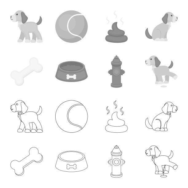 一根骨头，一个消防栓，一碗食物，一小便图片下载