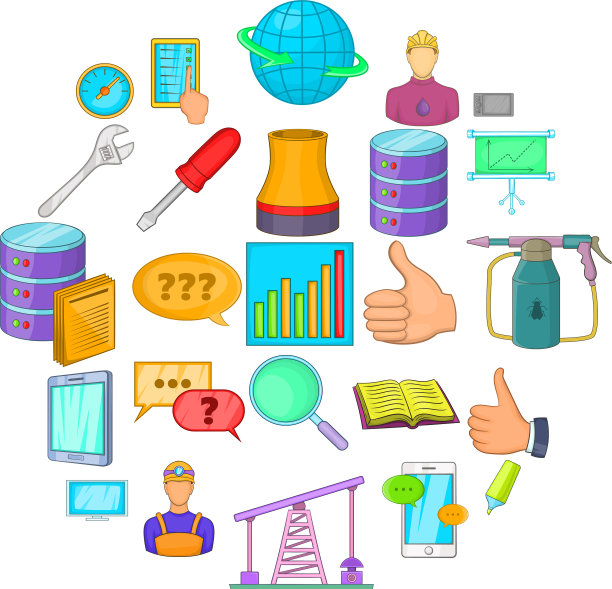 投影图标设置卡通风格图片下载