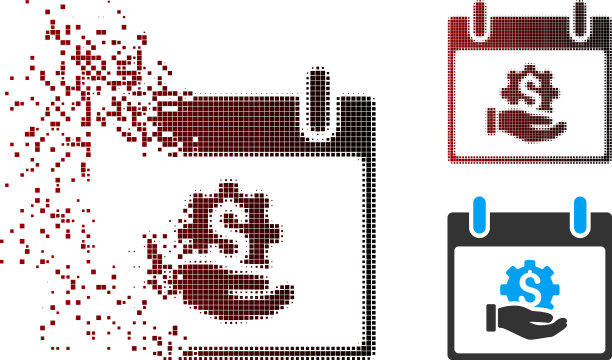 融像素半色调金融发展图片下载