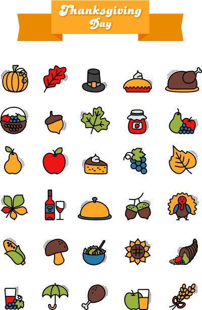 感恩节图标设置收获图片下载