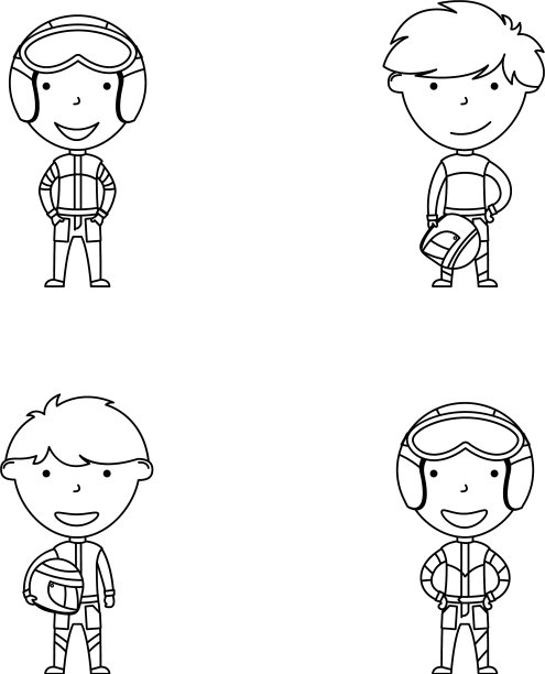 赛车男孩的涂鸦收藏图片下载