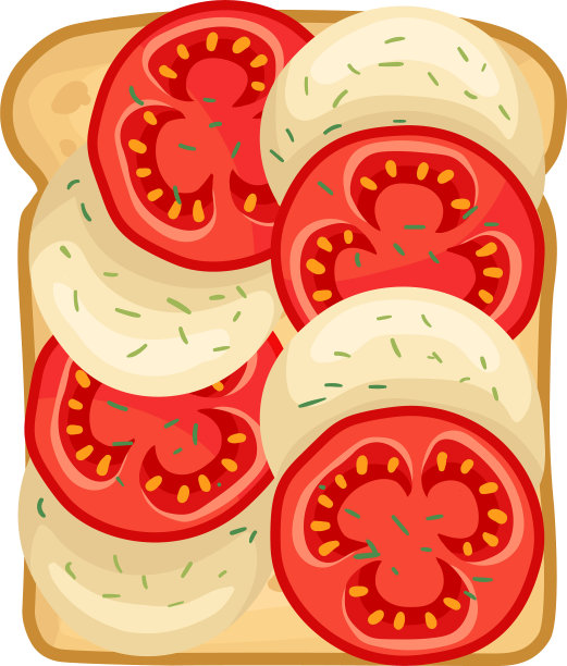 美味的三明治配上鲜红的切片图片下载