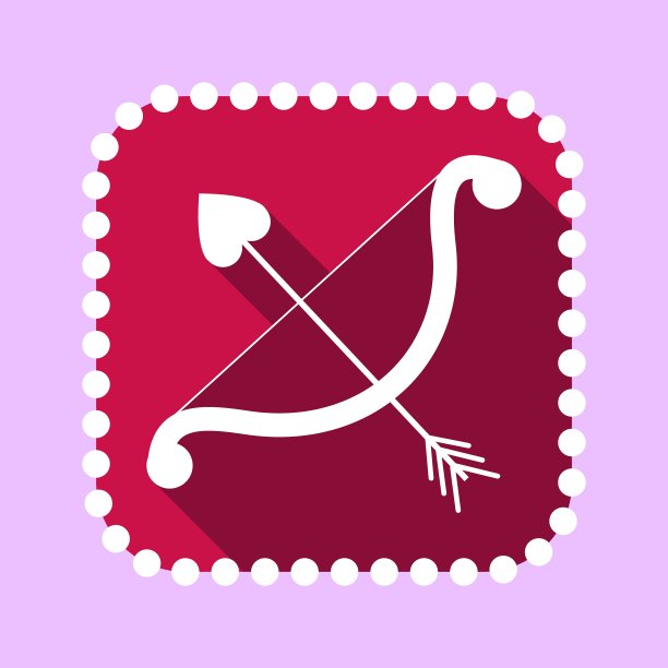 扁平图标的情人节图片下载