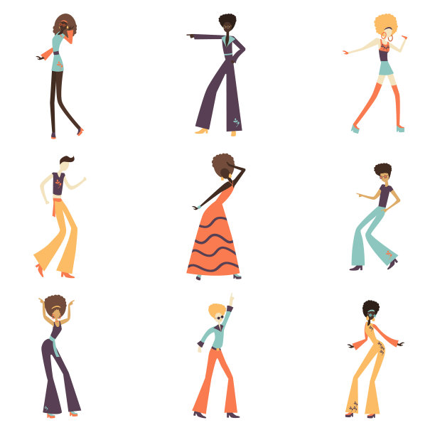 快乐的人性格设计人跳舞图片下载