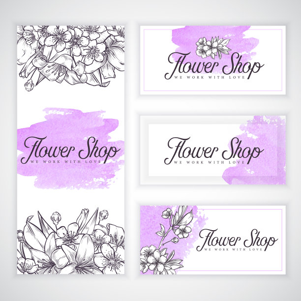 名片和传单的模型图片下载