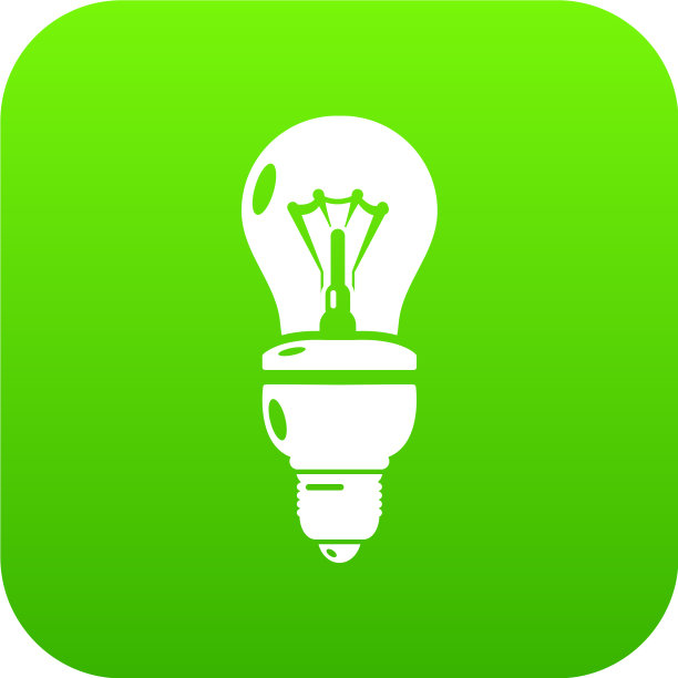 灯泡图标简单的黑色风格图片下载