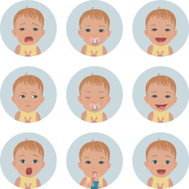 婴儿头像，儿童情感，幼儿表达图片下载