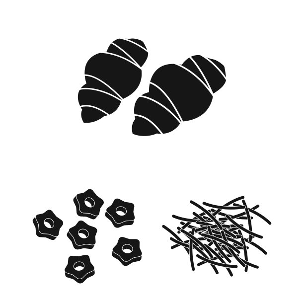 意大利面黑色图标的类型集合为图片下载