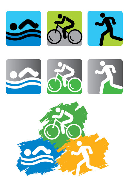 铁人三项比赛图标图片下载