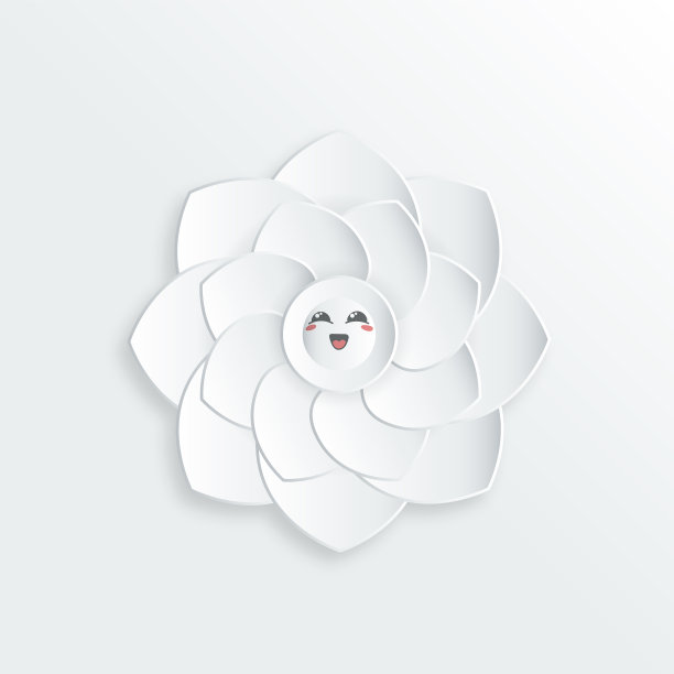 纸花和可爱的表情背景图片下载