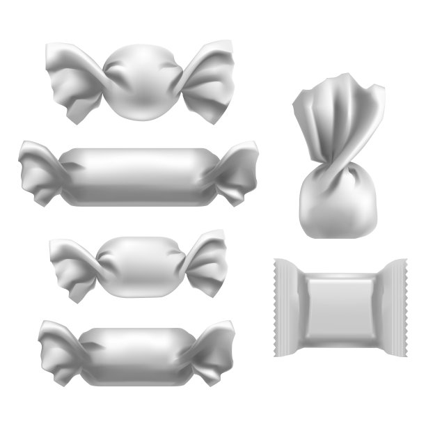 逼真的细节3d白色空白箔包图片下载