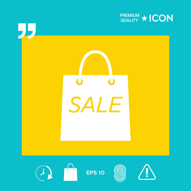 有打折标志的购物袋图片下载