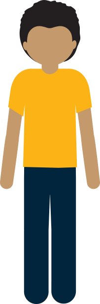 年轻人留发型，穿便装图片下载