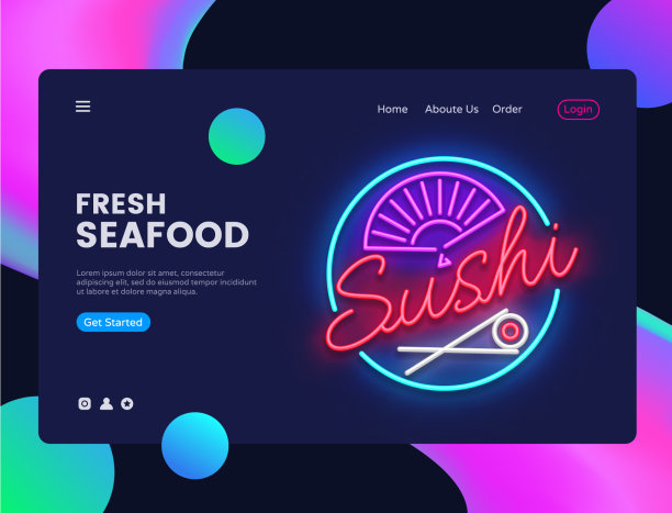 寿司横幅设计海鲜网模板图片下载