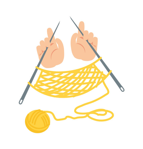 奶奶的手和创作织物工艺横幅图片下载