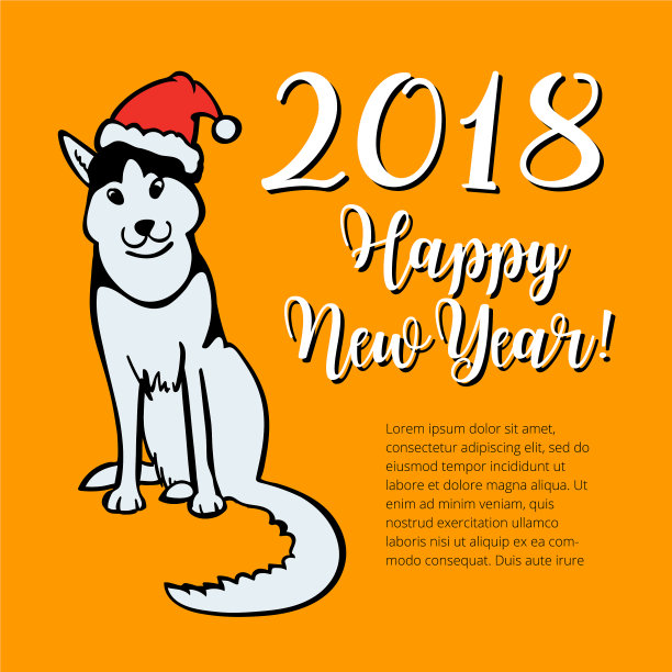 快乐的小狗在圣诞老人的帽子里坐着图片下载