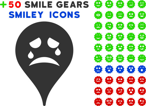 层微笑地图标记图标与奖励微笑图片下载