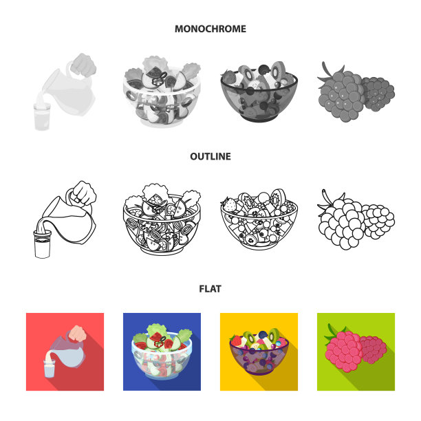 水果蔬菜沙拉和其他类型的食物图片下载