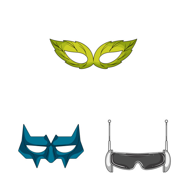 英雄的隔离对象和英雄的遮罩图标集图片下载