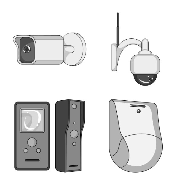 闭路电视和摄像机符号设计图片下载