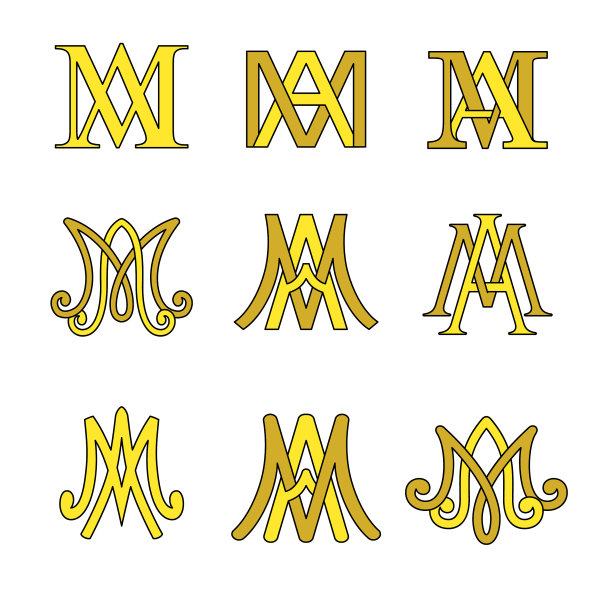 字母的ave maria符号集图片下载