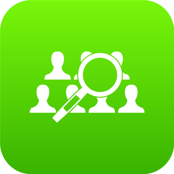 放大镜搜索图标数字绿色图片下载