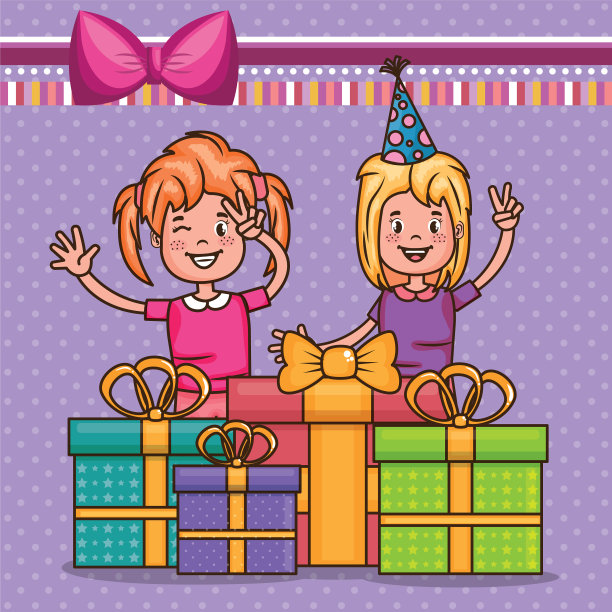 带小孩的生日贺卡图片下载