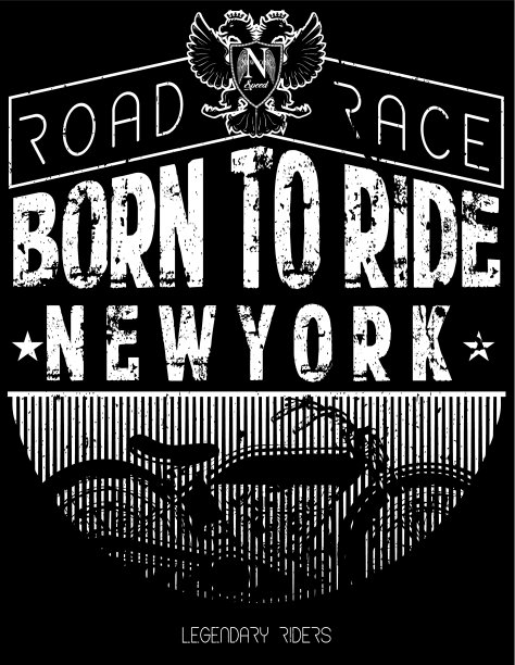 摩托车排版t恤图形图片下载