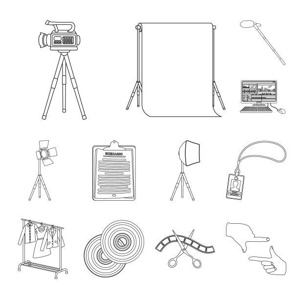 制作一个电影的轮廓图标集合图片下载