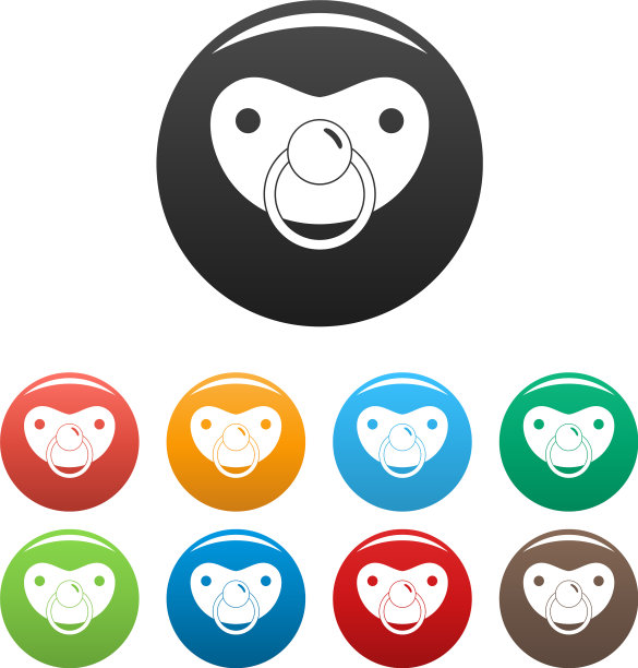 女孩乳头图标设置颜色图片下载