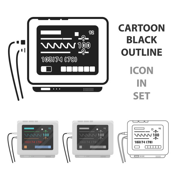 心电图机图标卡通单药图标图片下载