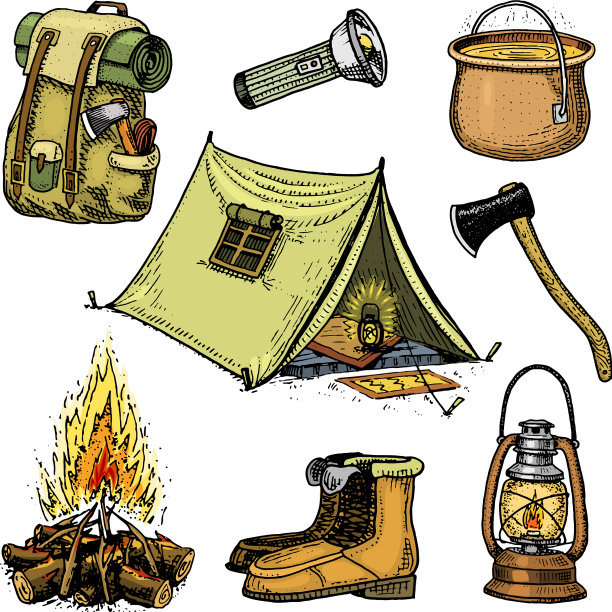 露营旅行，户外探险徒步旅行图片下载