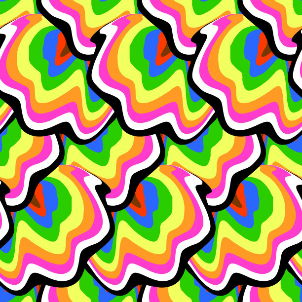 嬉皮士无缝模式图片下载