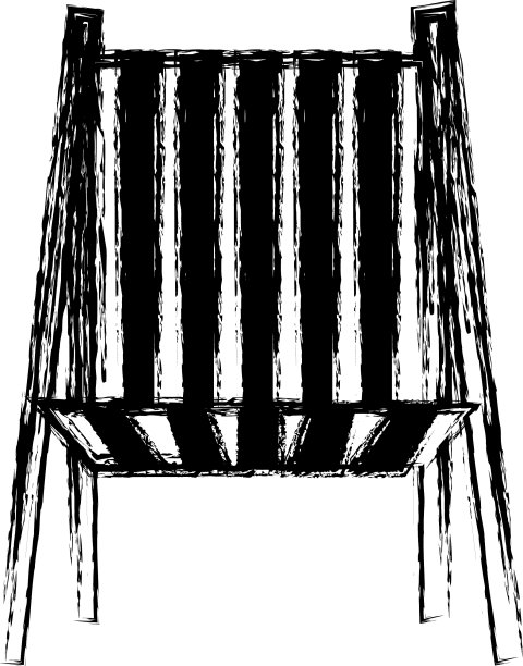 模糊的剪影沙滩椅正面的观点图片下载