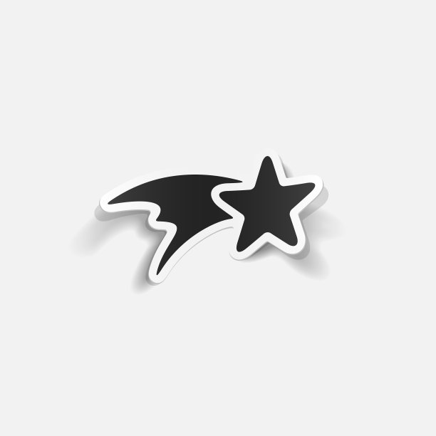 逼真设计元素：圣诞星图片下载