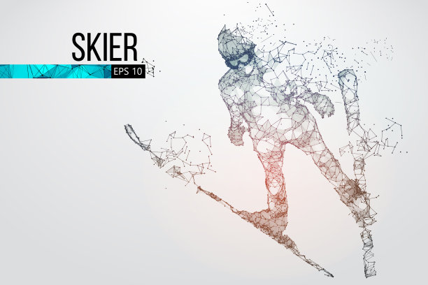 轮廓的滑雪图片下载