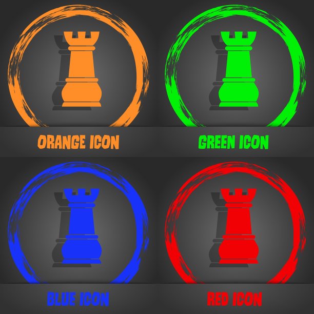 国际象棋车图标时尚现代风格在图片下载