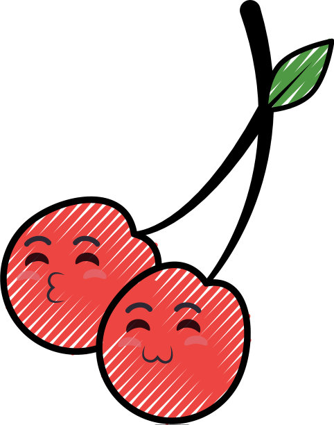 樱桃卡通笑脸图片下载