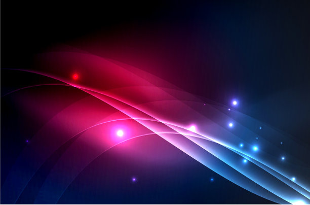 在黑暗中冒着烟的发光的波浪图片下载