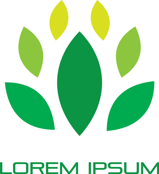 摘要叶片生态自然标志图片下载