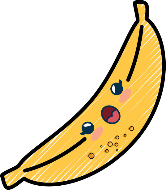 香蕉卡通笑脸图片下载