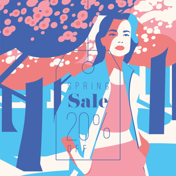 春季大减价横幅大减价海报大减价传单图片下载