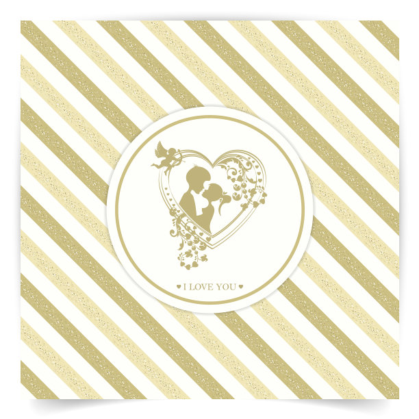 带有金色条纹和剪影的卡片图片下载