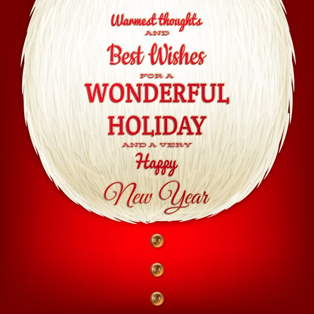 圣诞贺卡与胡子圣诞老人EPS 10图片下载