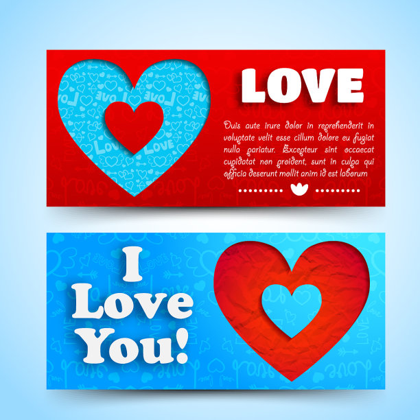 美丽浪漫的横横幅图片下载