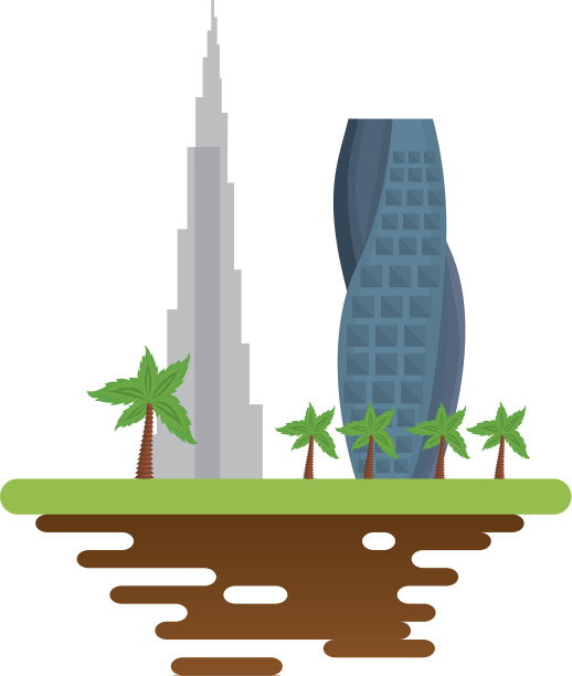 迪拜城市卡通图片下载