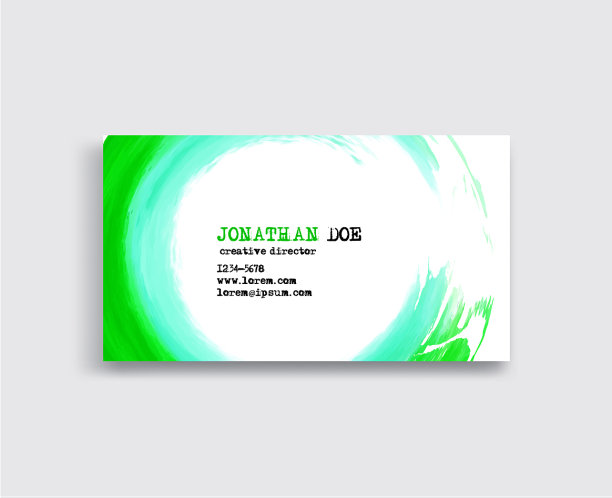水彩名片模板图片下载