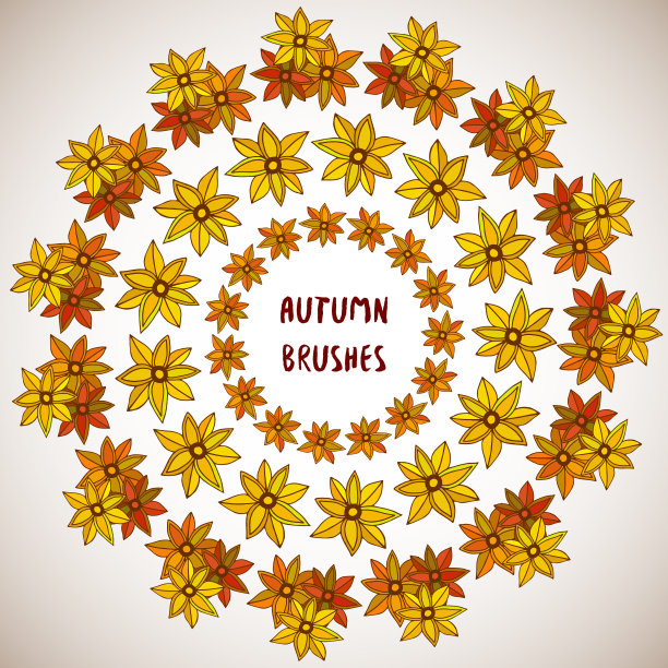 秋装饰花叶架套图片下载